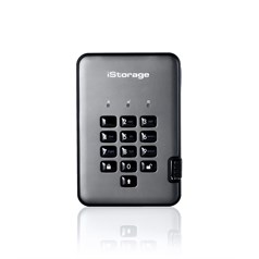 iStorage diskAshur PRO2 256-bit 1TB USB 3.1 secure encrypted hard drive IS-DAP2-256-1000-C-G